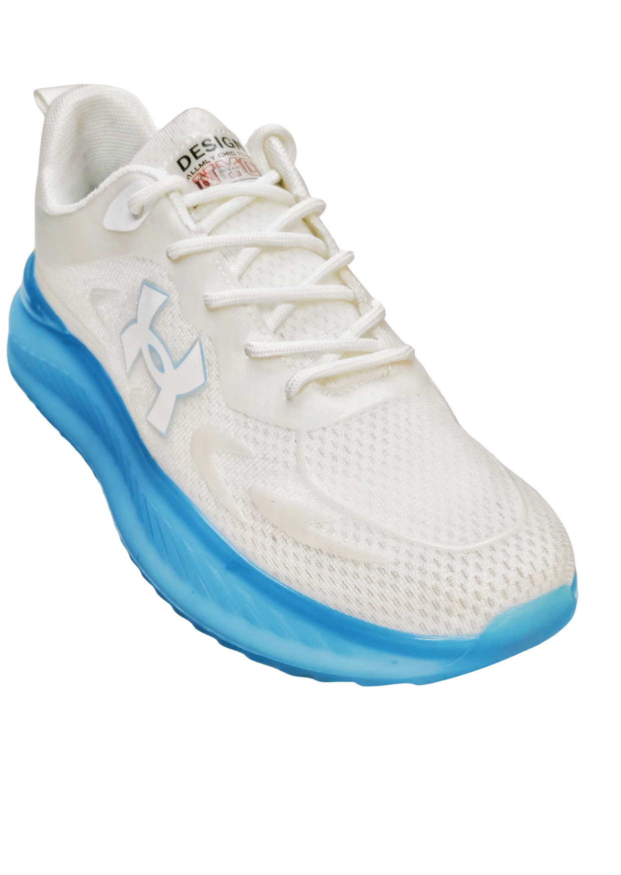 Men White/Blue Sports Sneaker