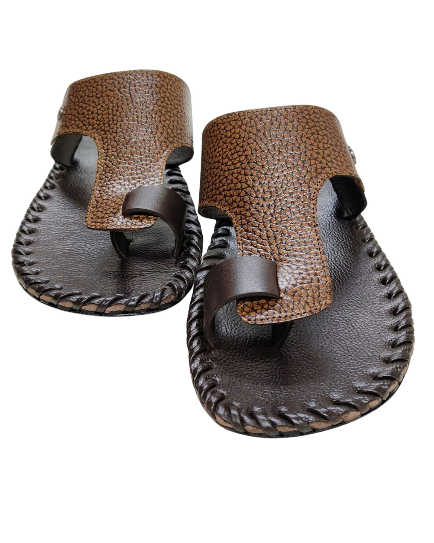 Men Brown Thumb Chappal