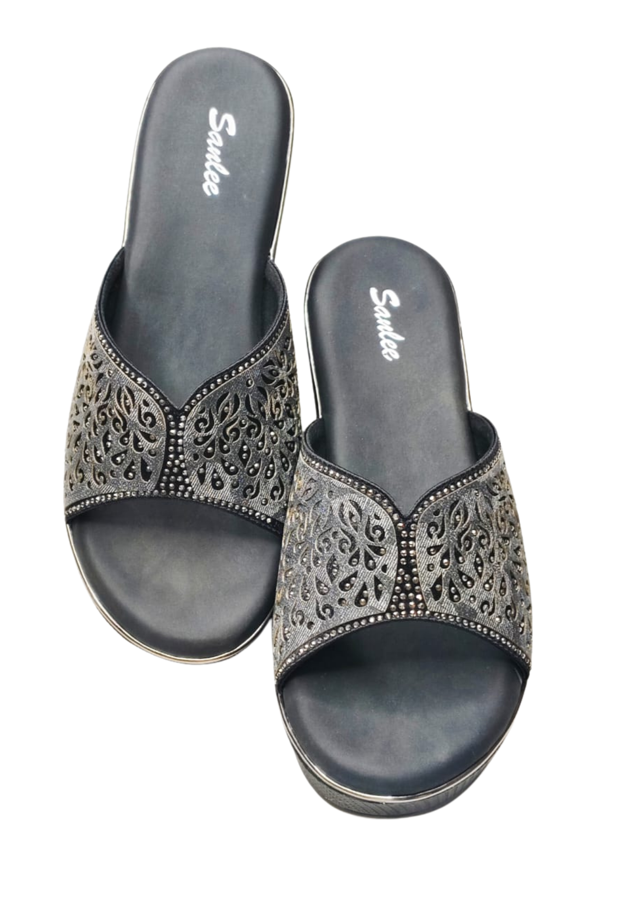 Women Black Casual Slip Ons