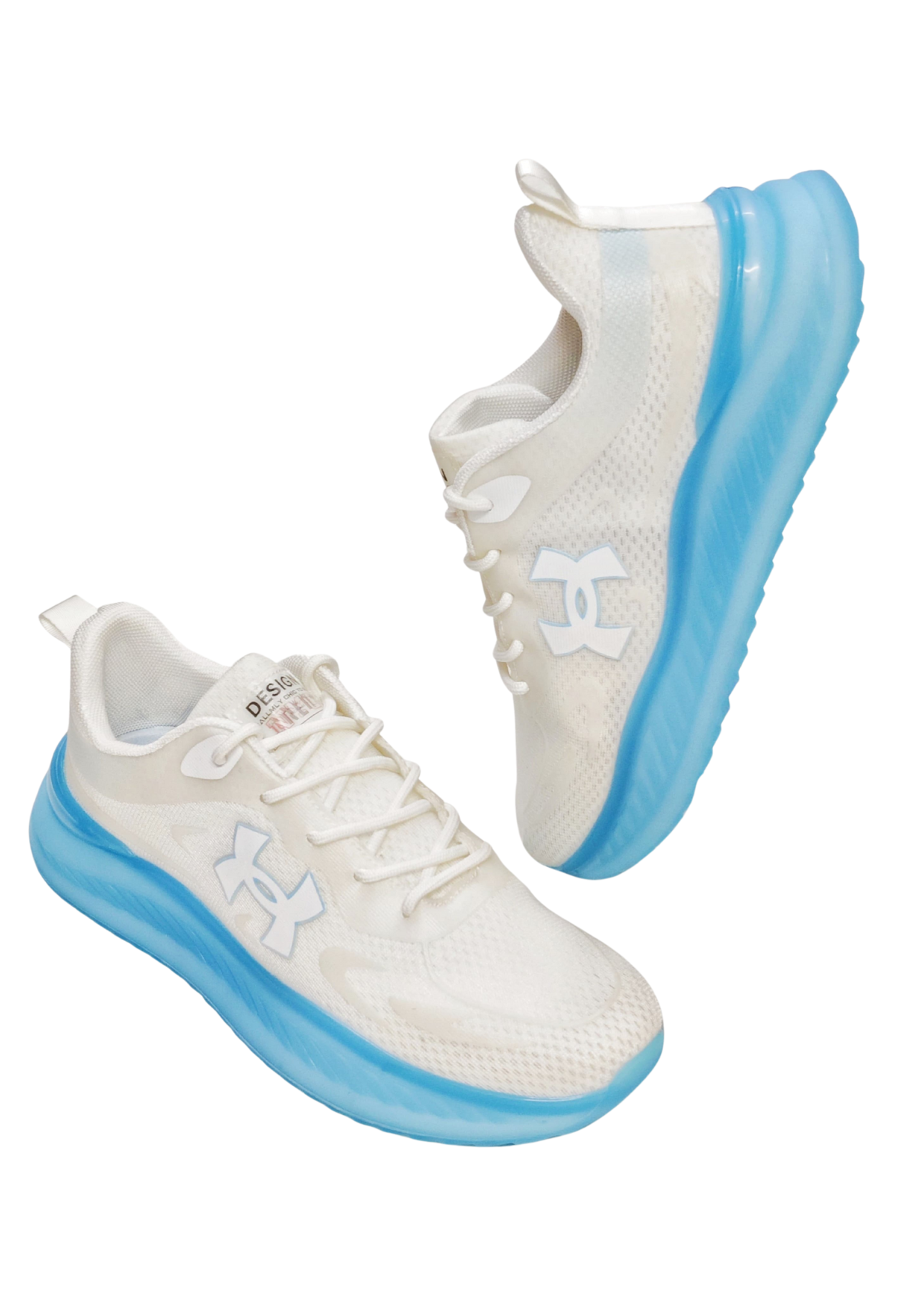 Men White/Blue Sports Sneaker