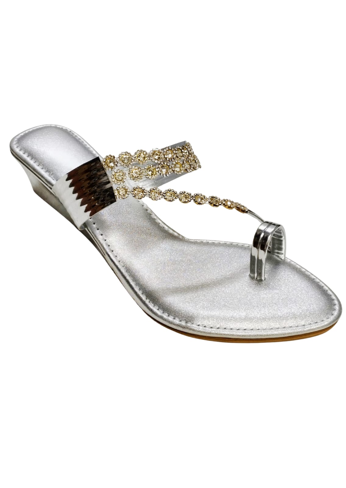 Women Sliver Ethnic Thumb Slip Ons