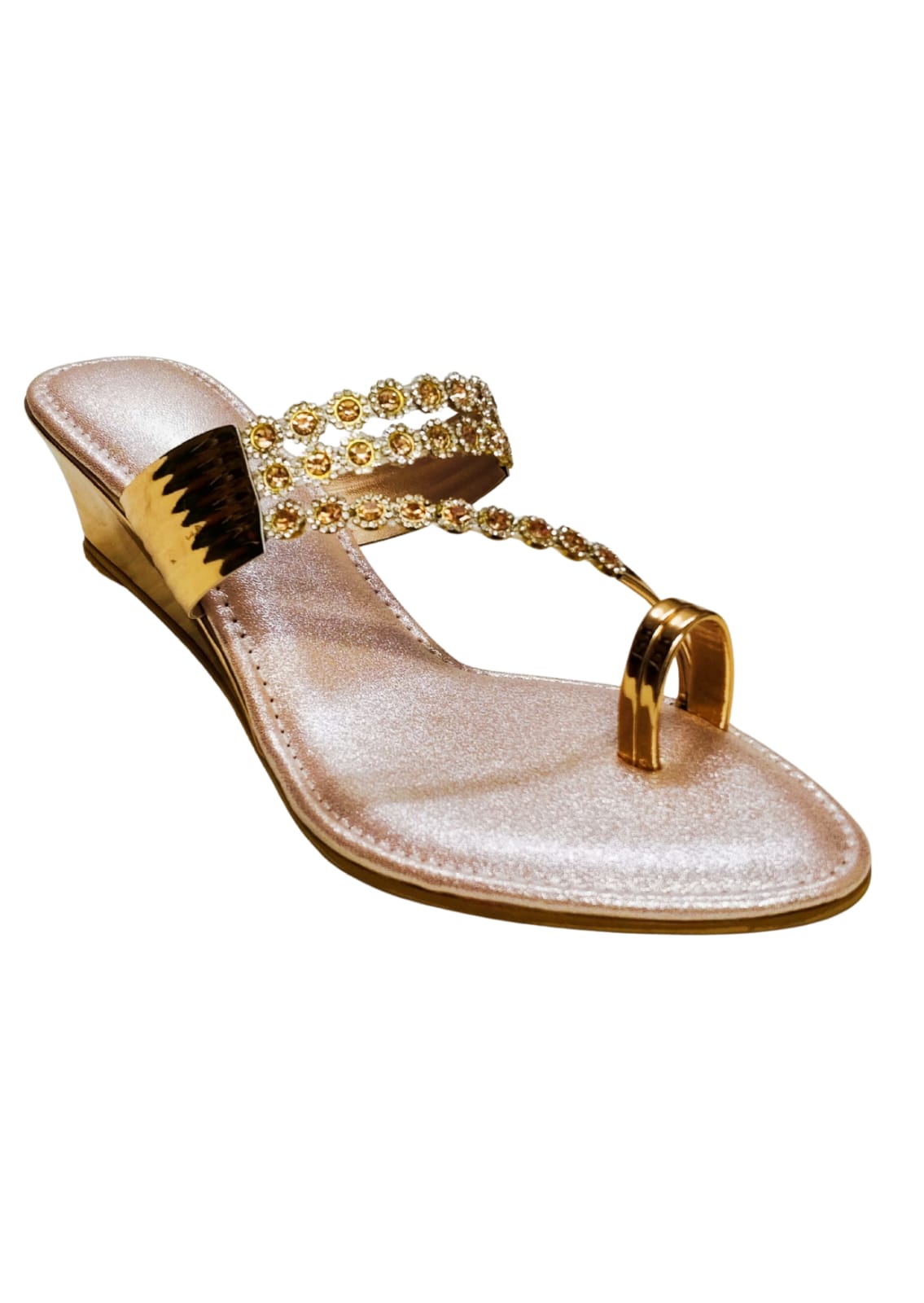 Women Pink Ethnic Thumb Slip Ons