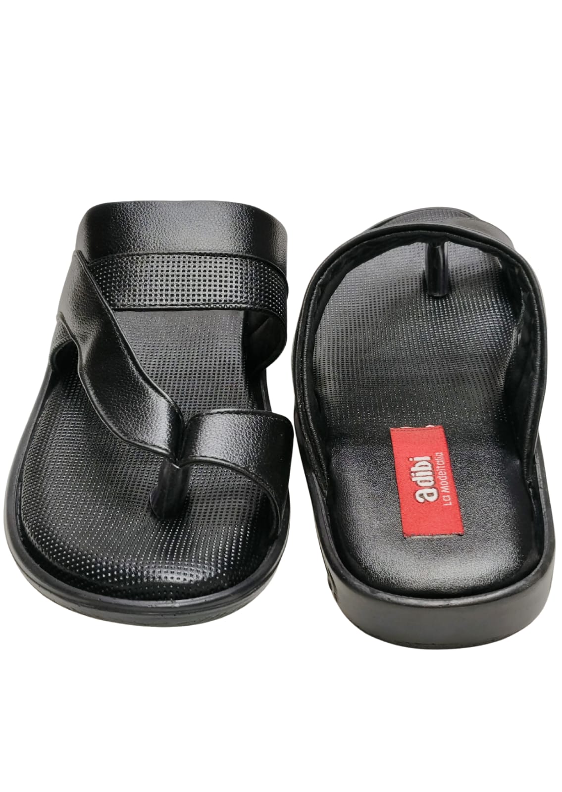 Men Black Thumb Casual Chappal