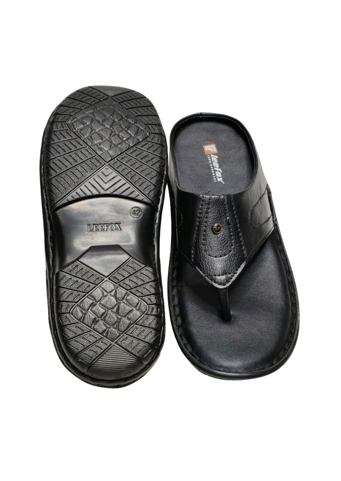 Men Black Casual Chappal