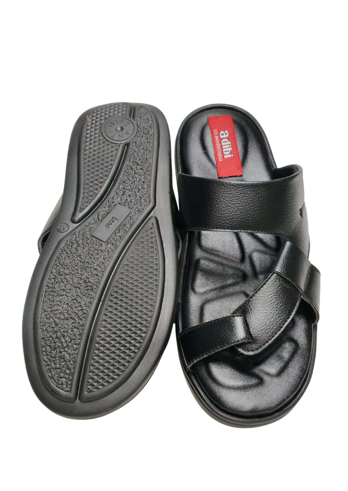 Men Black Thumb Casual Chappal