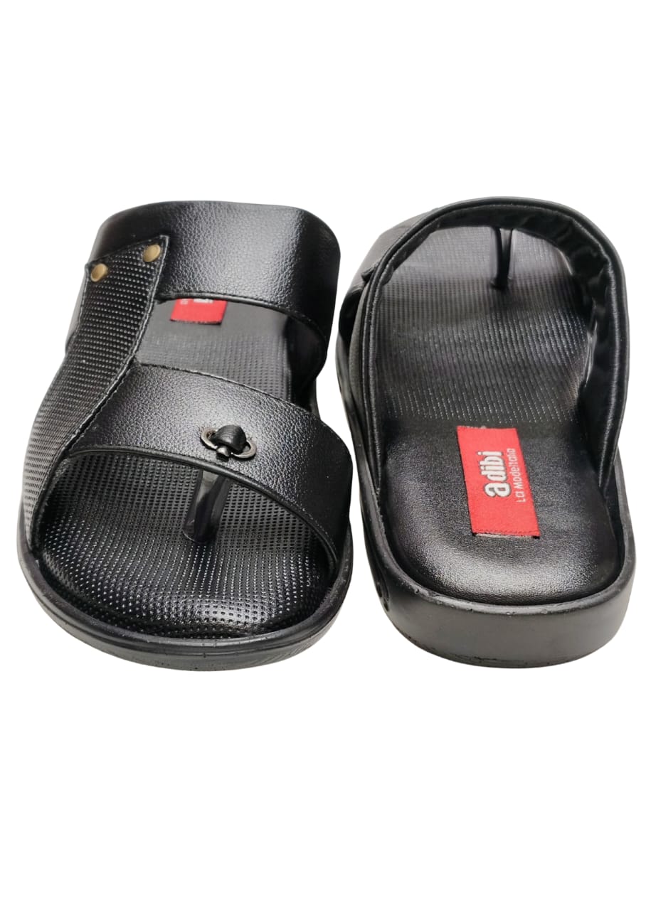 Men Black Casual Chappal