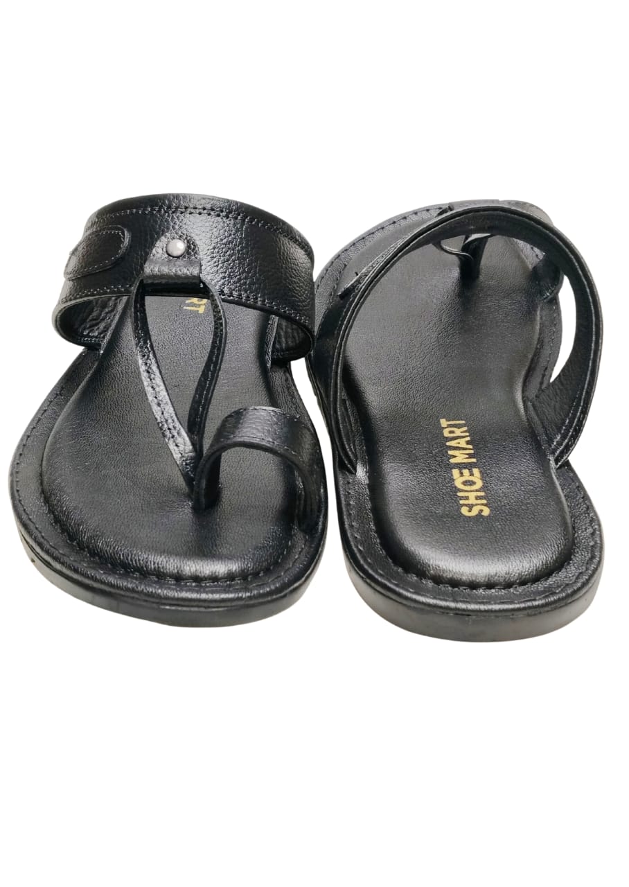 Men Black Kolhapuri Chappal