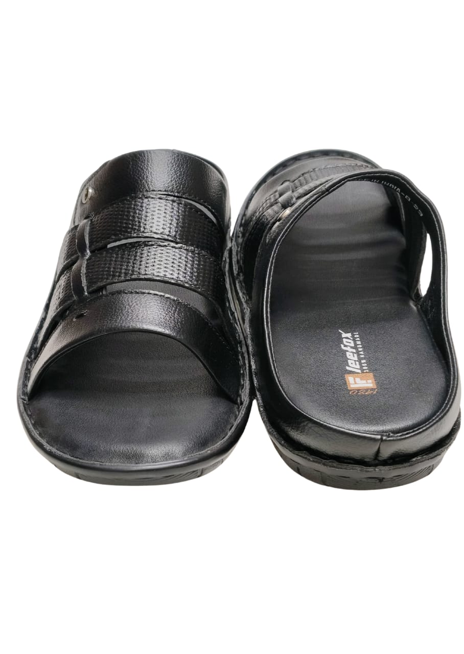 Men Black Casual Chappal