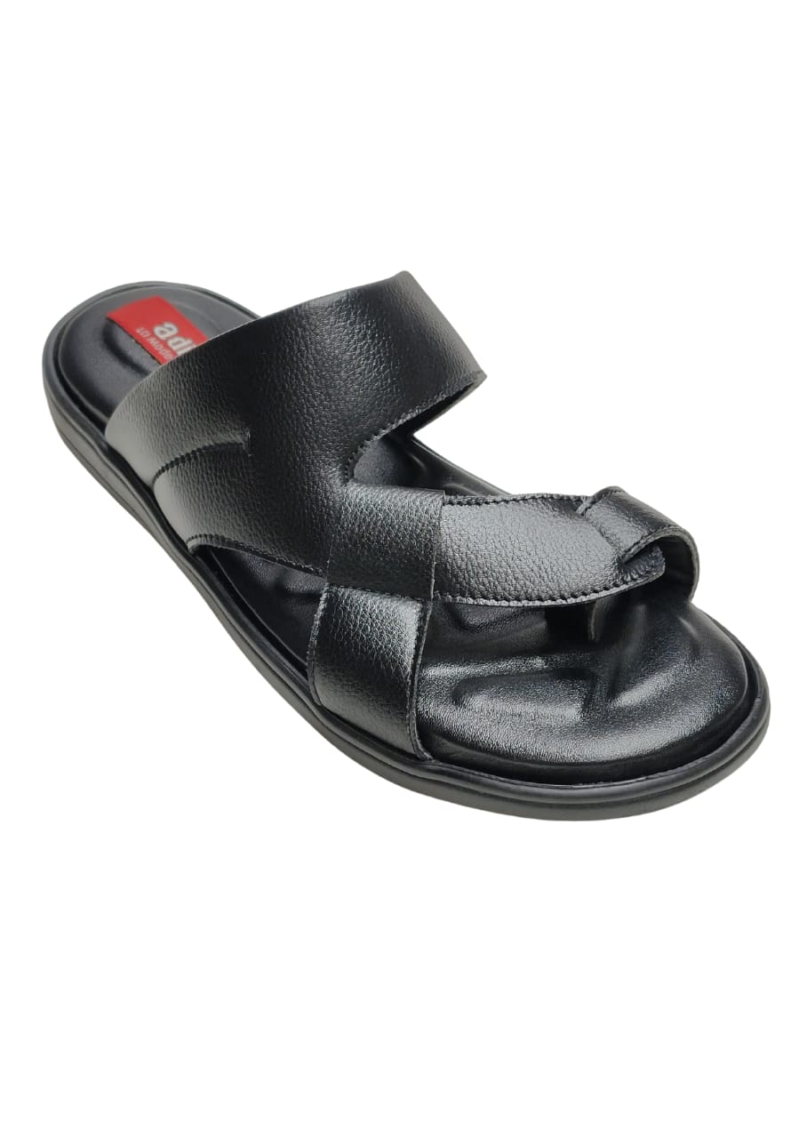 Men Black Thumb Casual Chappal