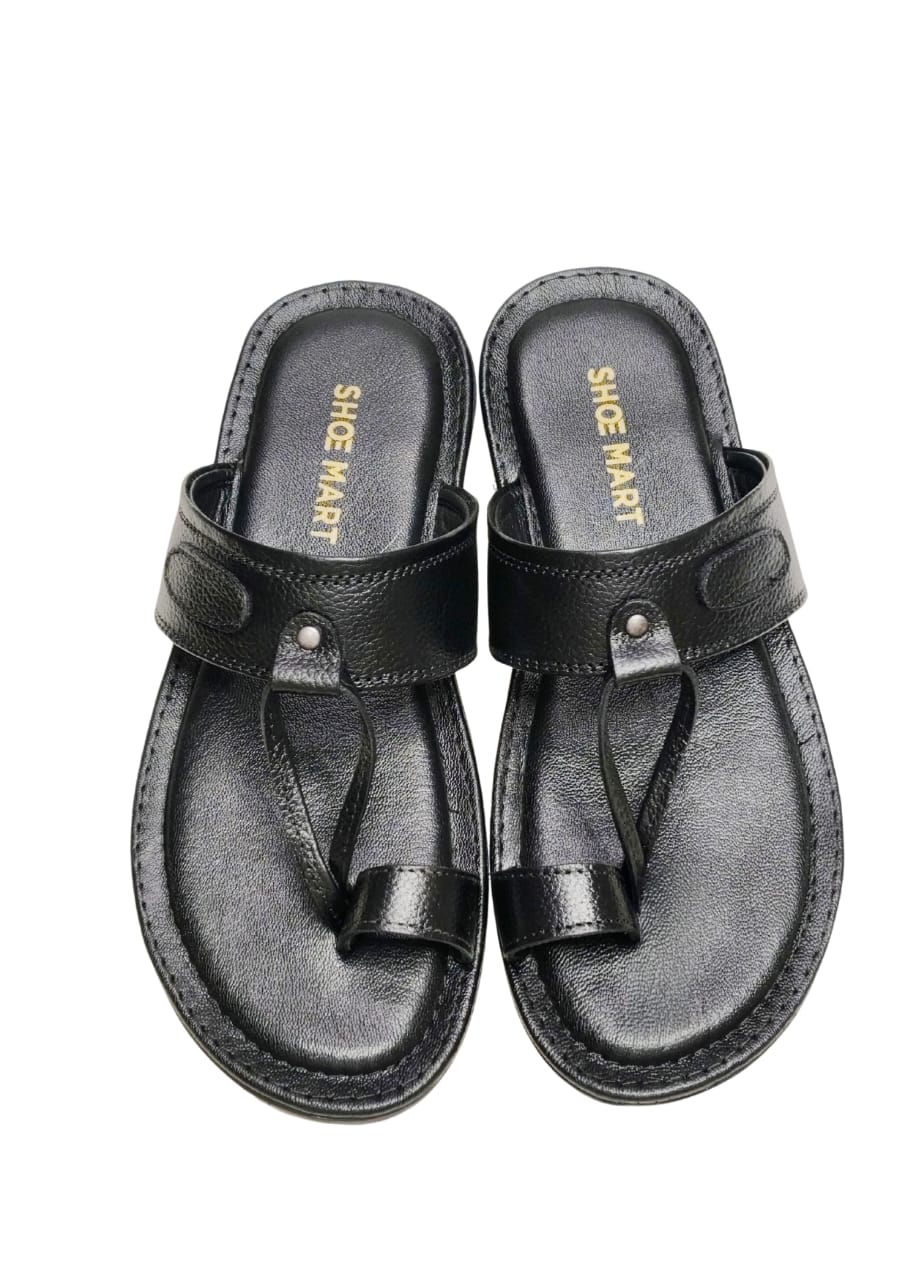 Men Black Kolhapuri Chappal