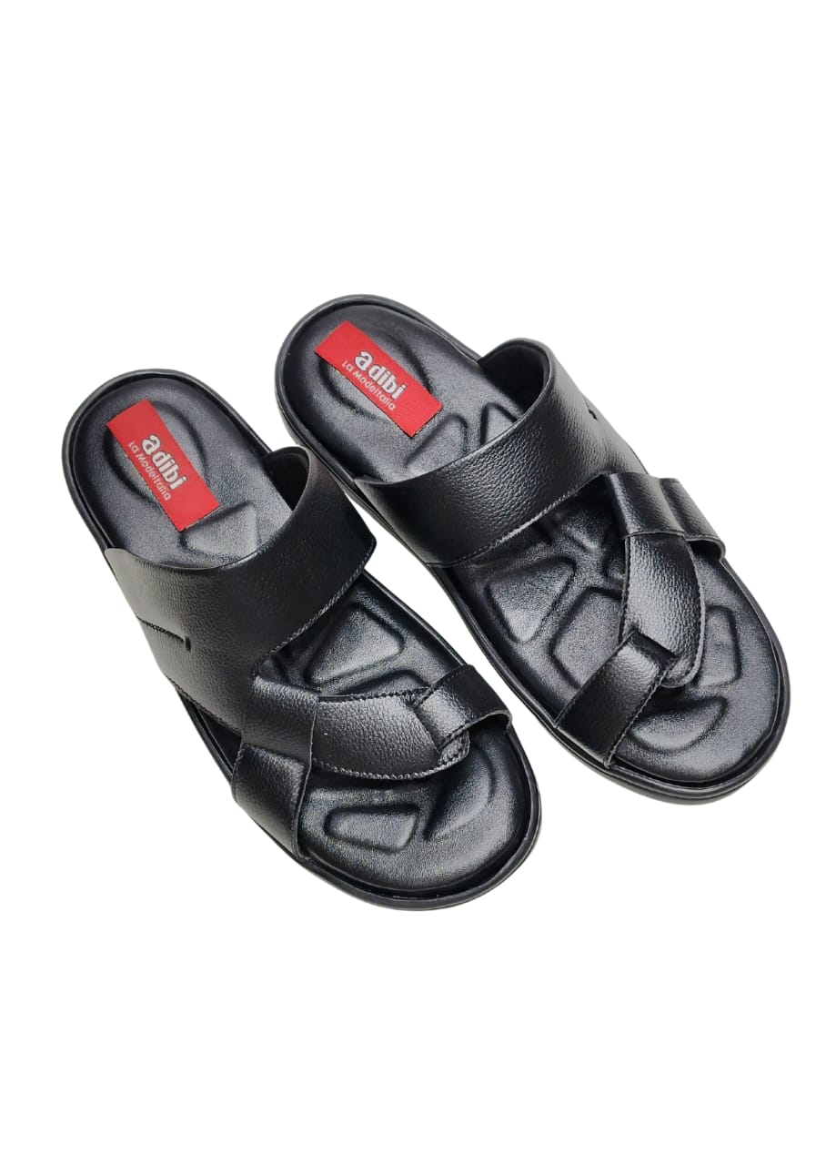 Men Black Thumb Casual Chappal