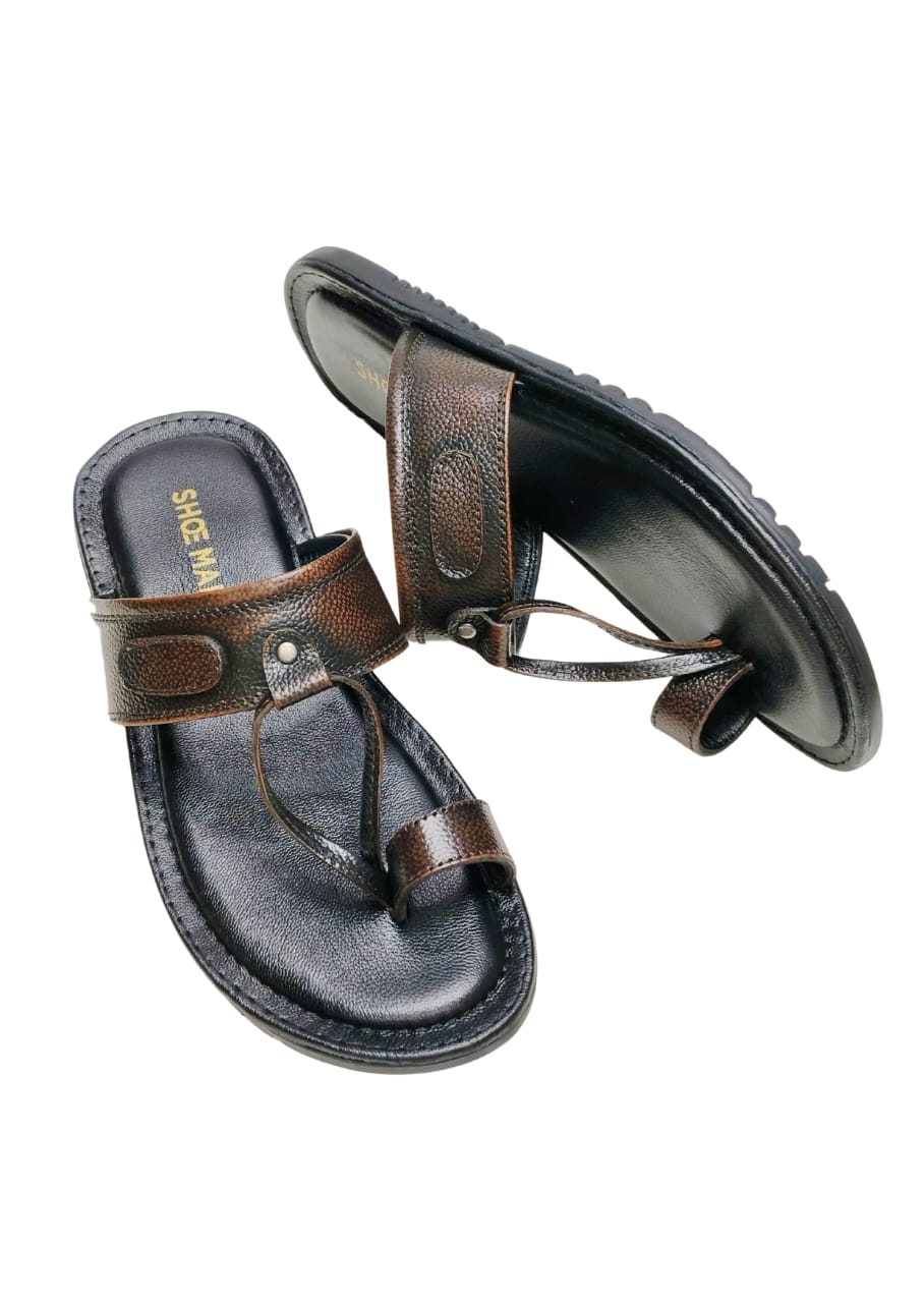 Men Brown Kolhapuri Chappal