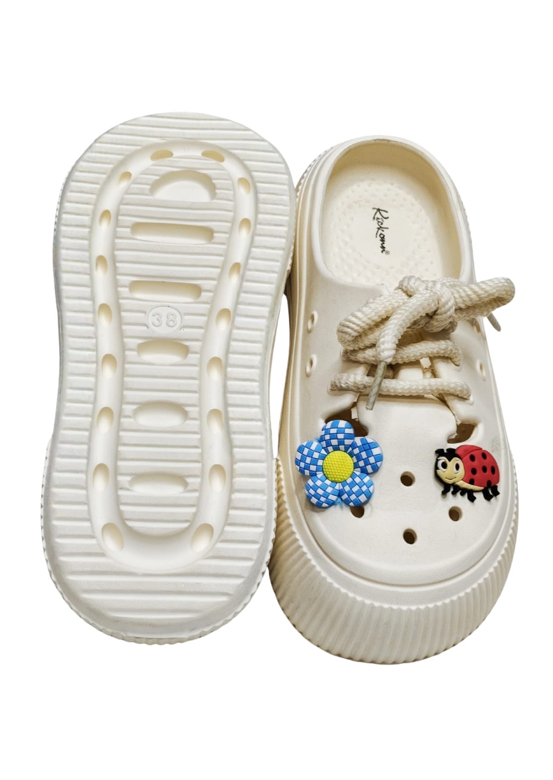 Women White Cut Crocs