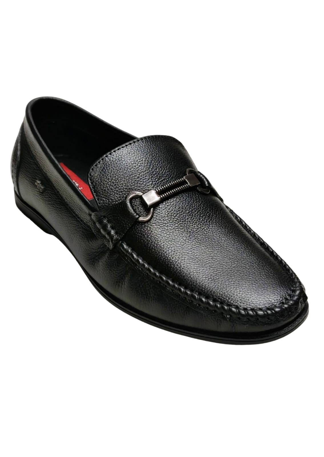 Men Black Leather Loafers