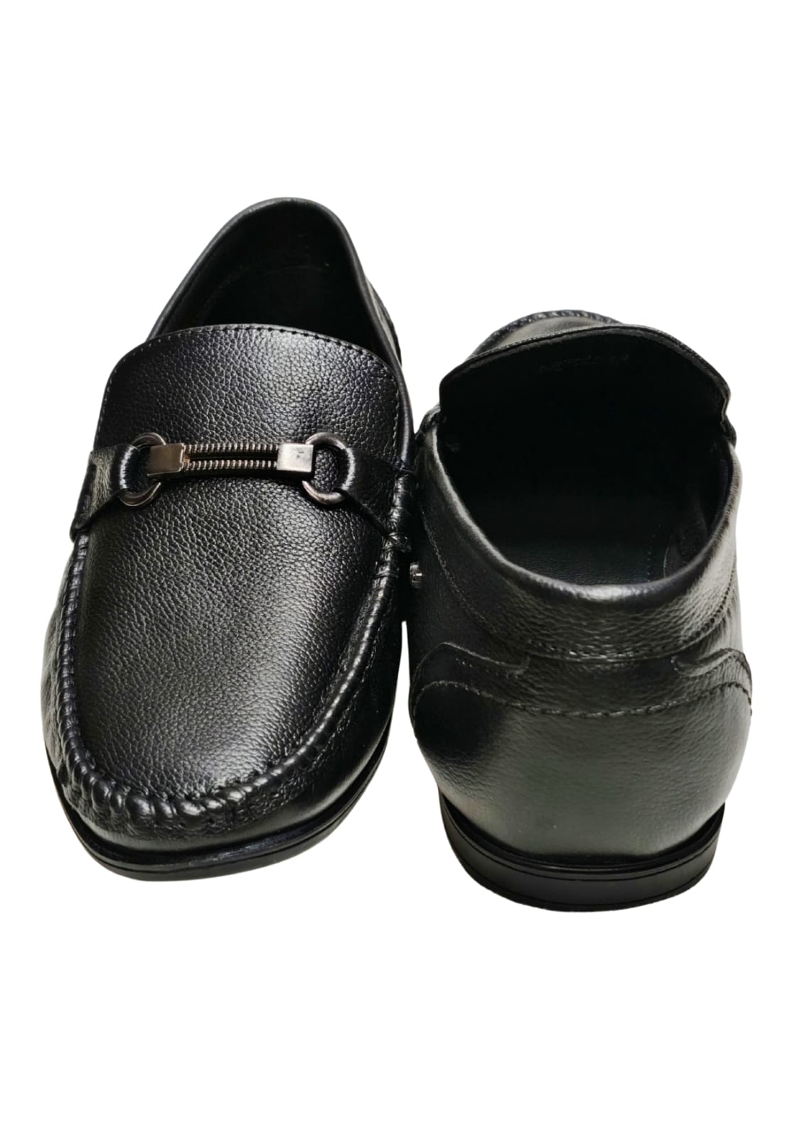 Men Black Leather Loafers