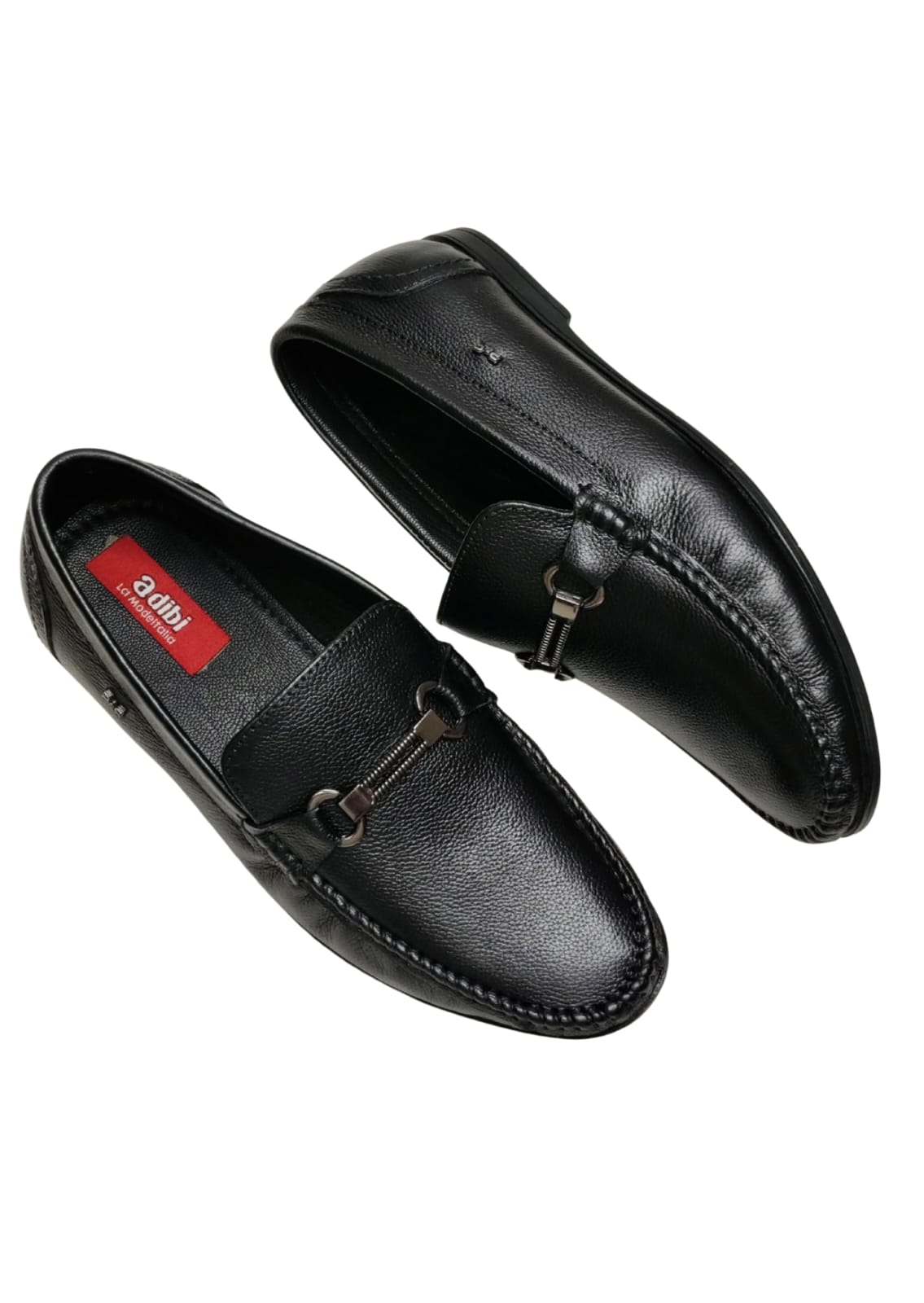 Men Black Leather Loafers