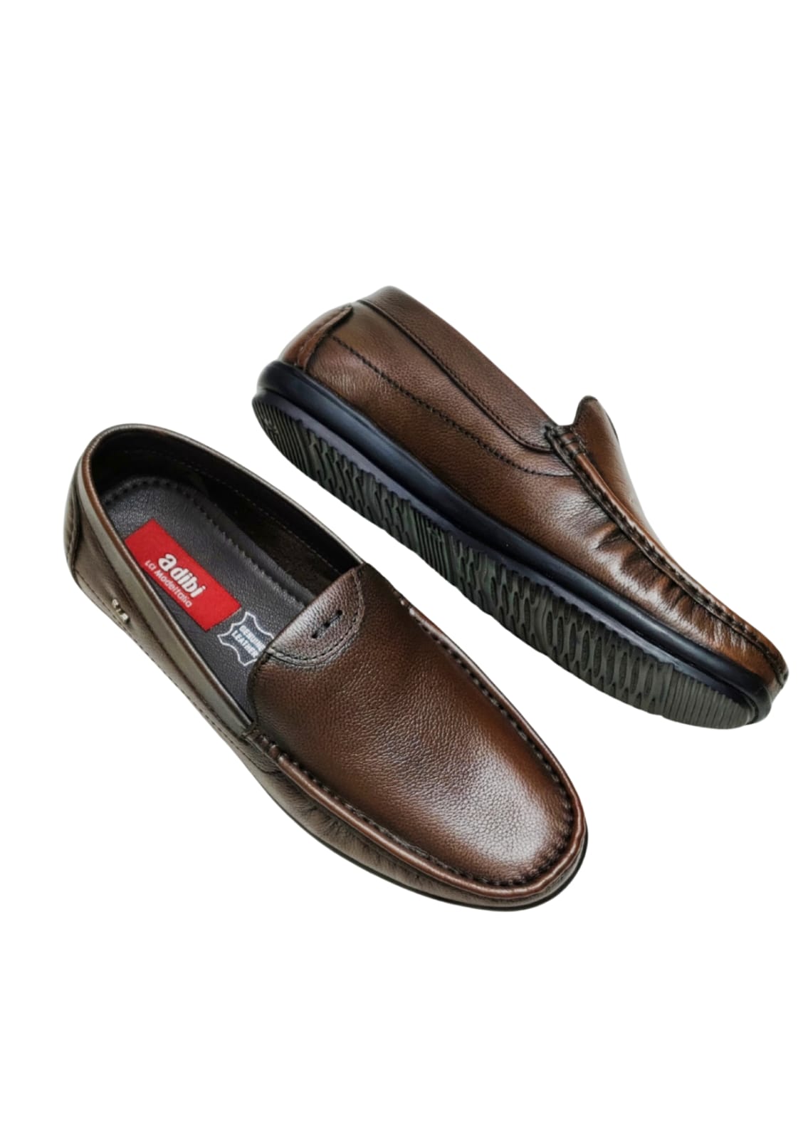 Men Brown Leather Loafers