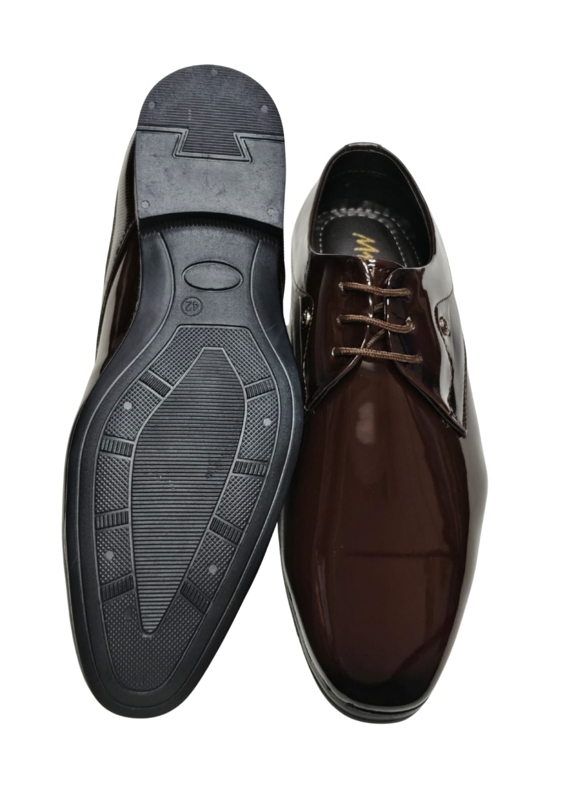 Men Brown Shiny Formal Shoes