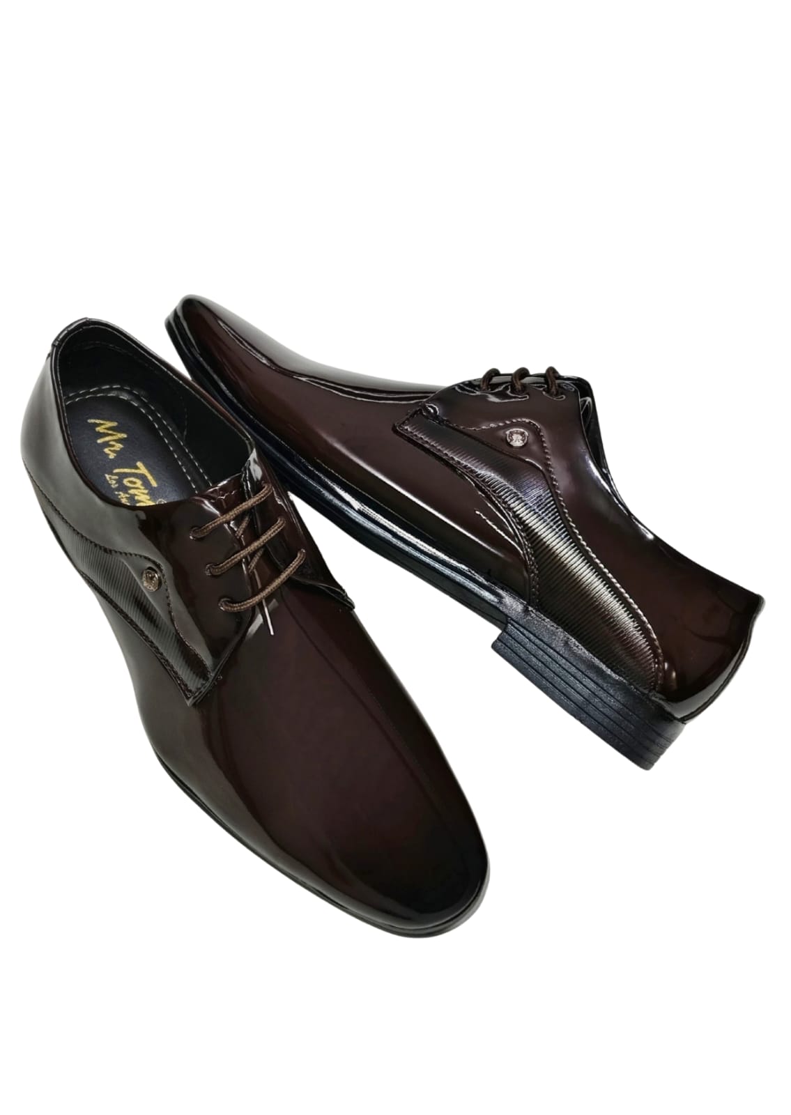 Men Brown Shiny Formal Shoes
