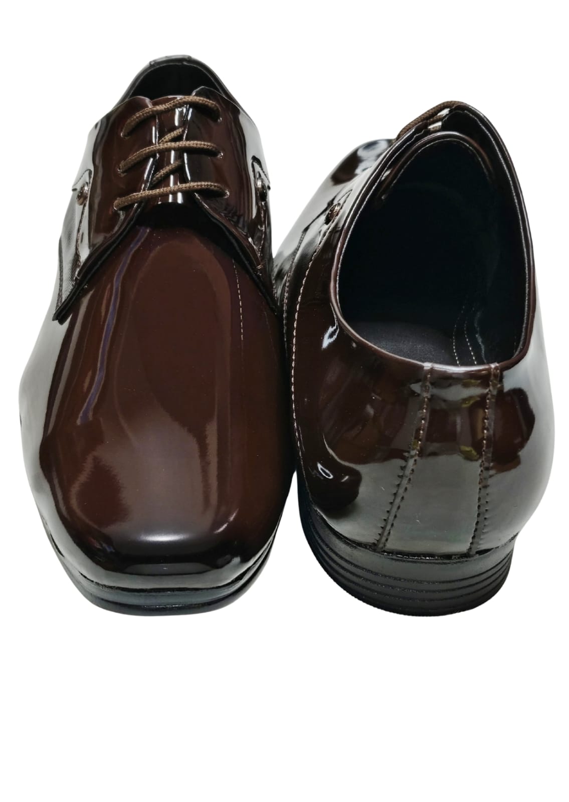 Men Brown Shiny Formal Shoes