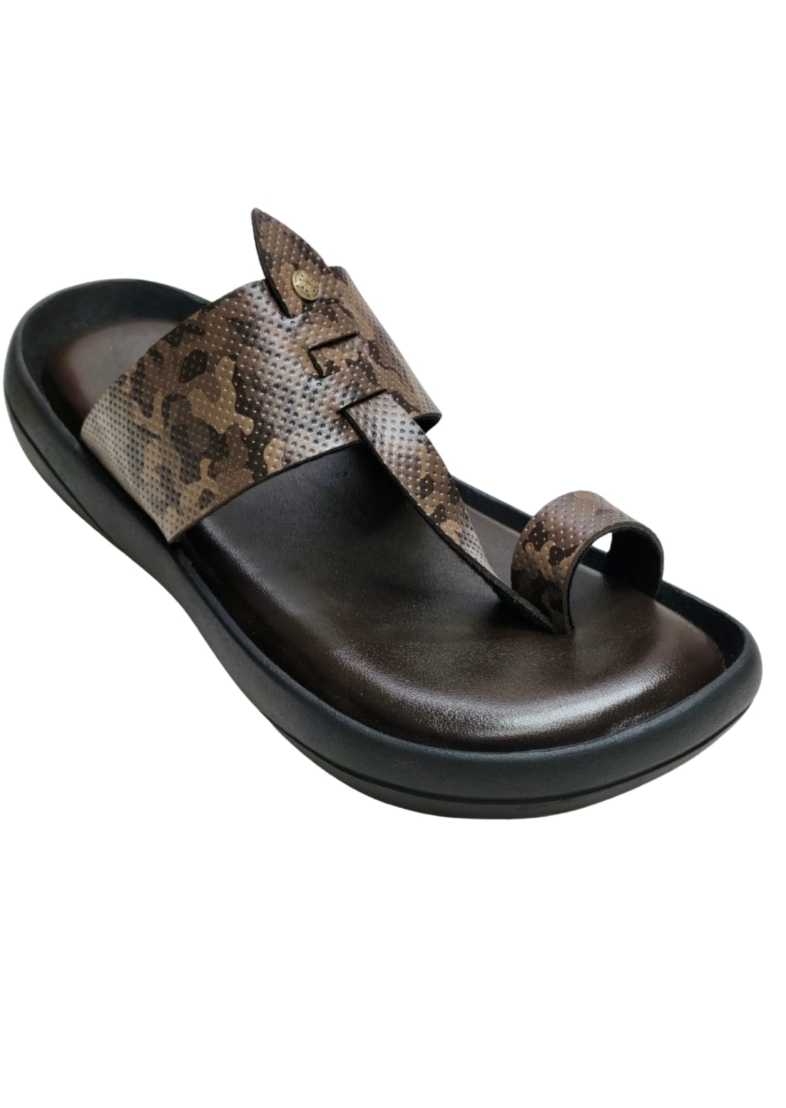 Men Brown Thumb Chappal