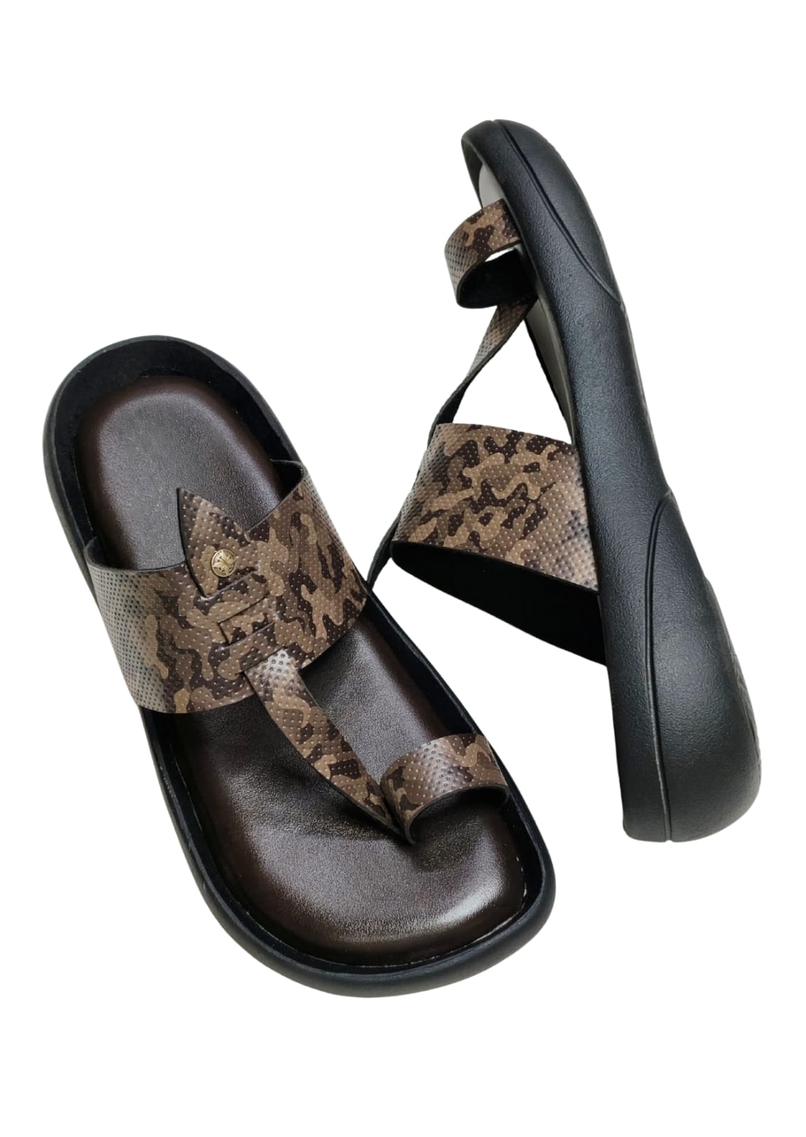 Men Brown Thumb Chappal