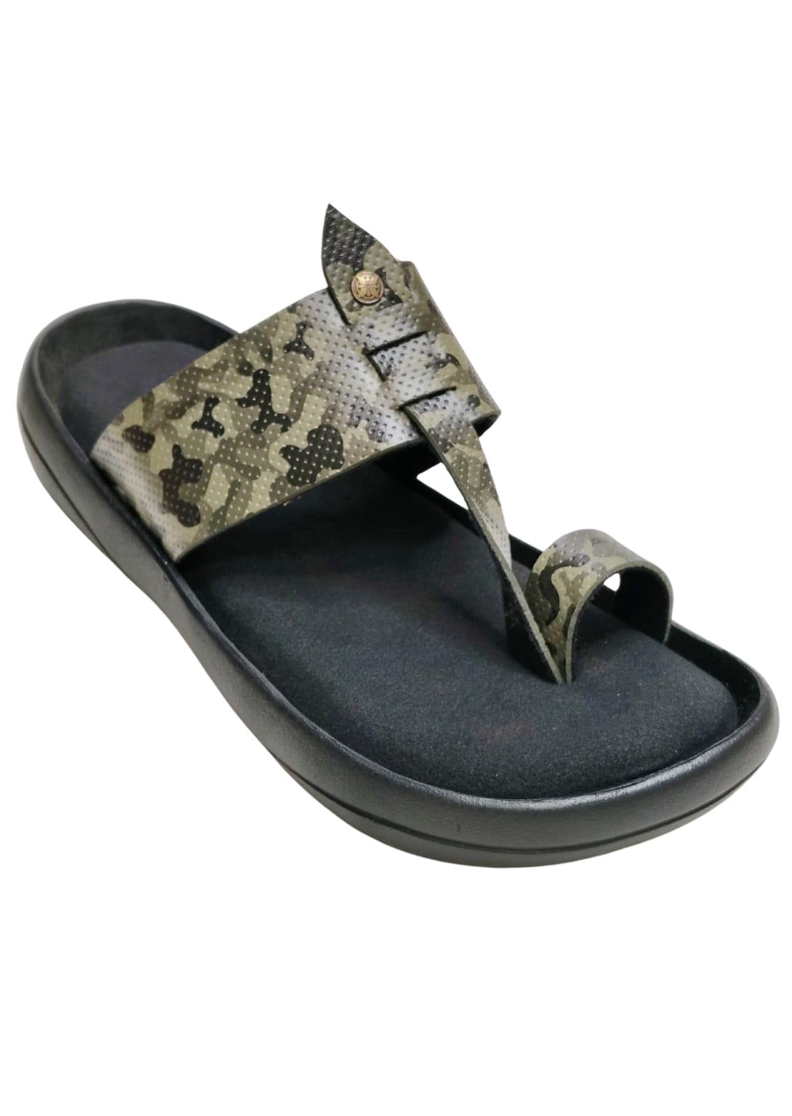 Men Olive Thumb Chappal