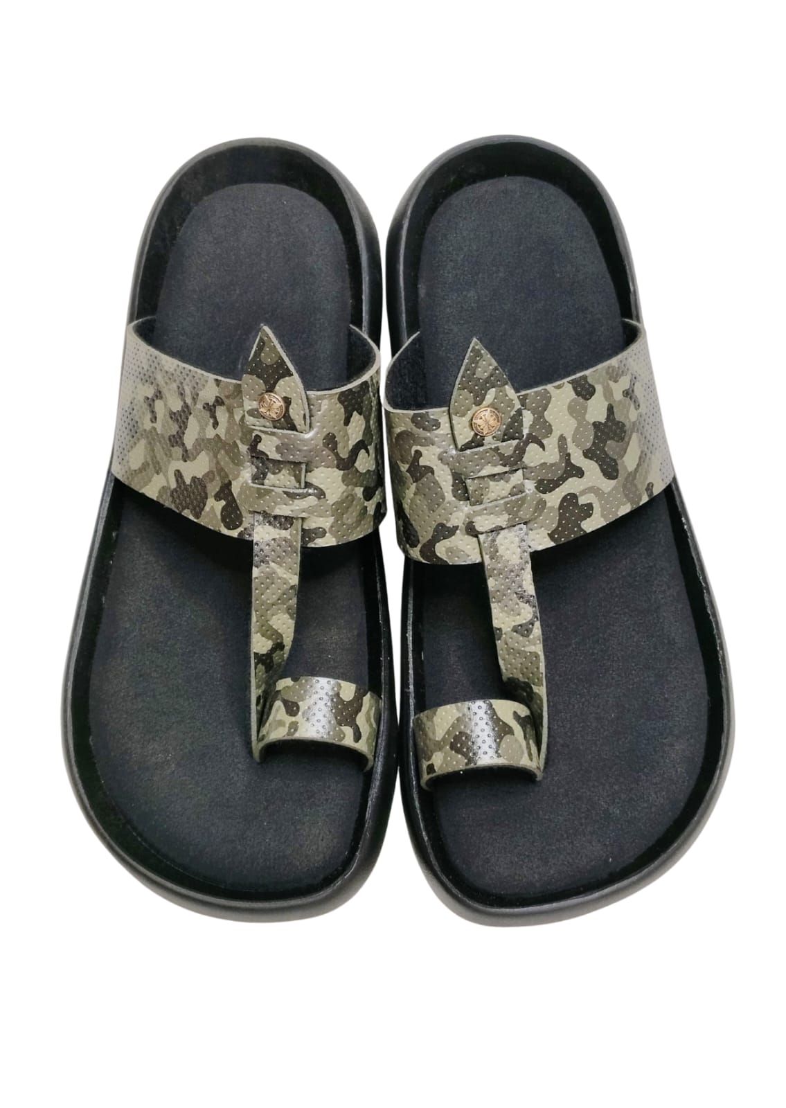 Men Olive Thumb Chappal