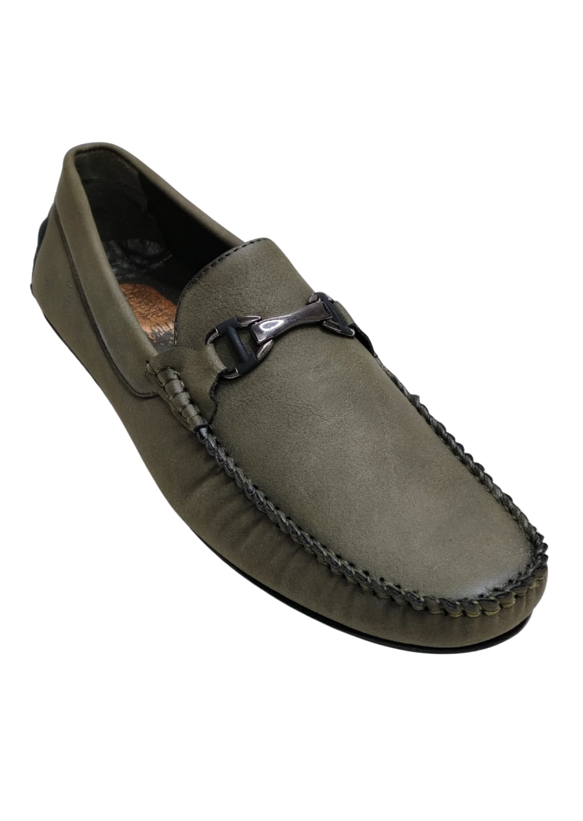 Men Olive Loafers