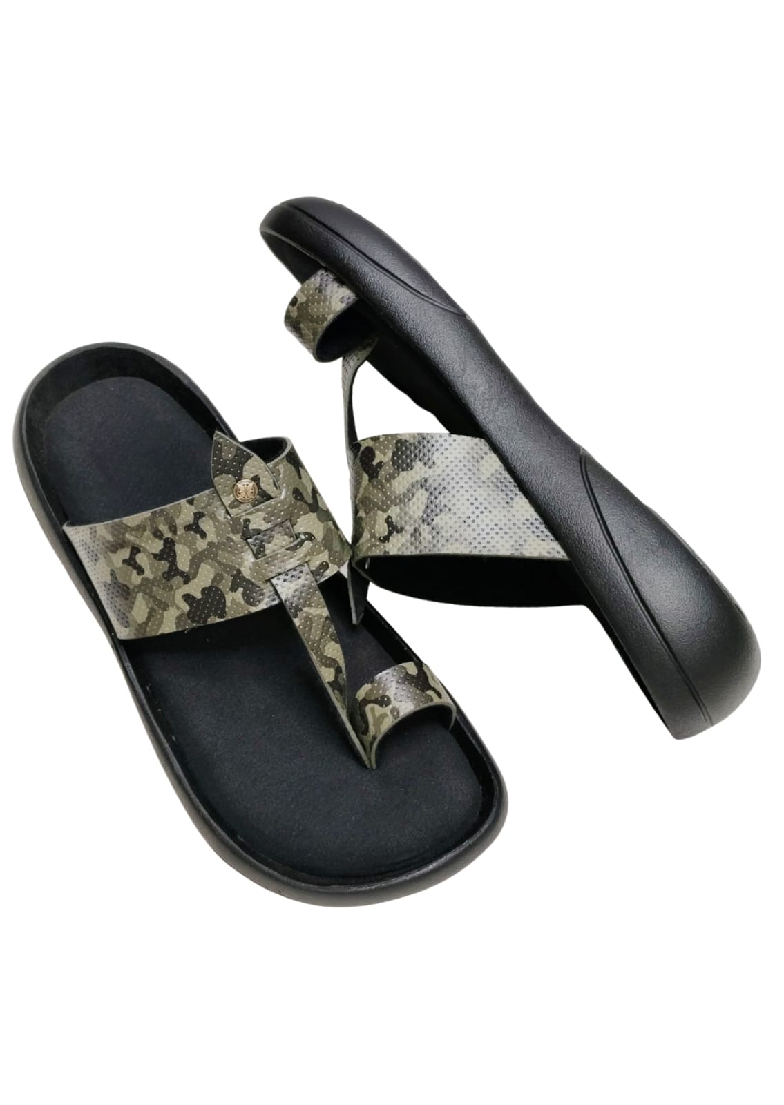 Men Olive Thumb Chappal