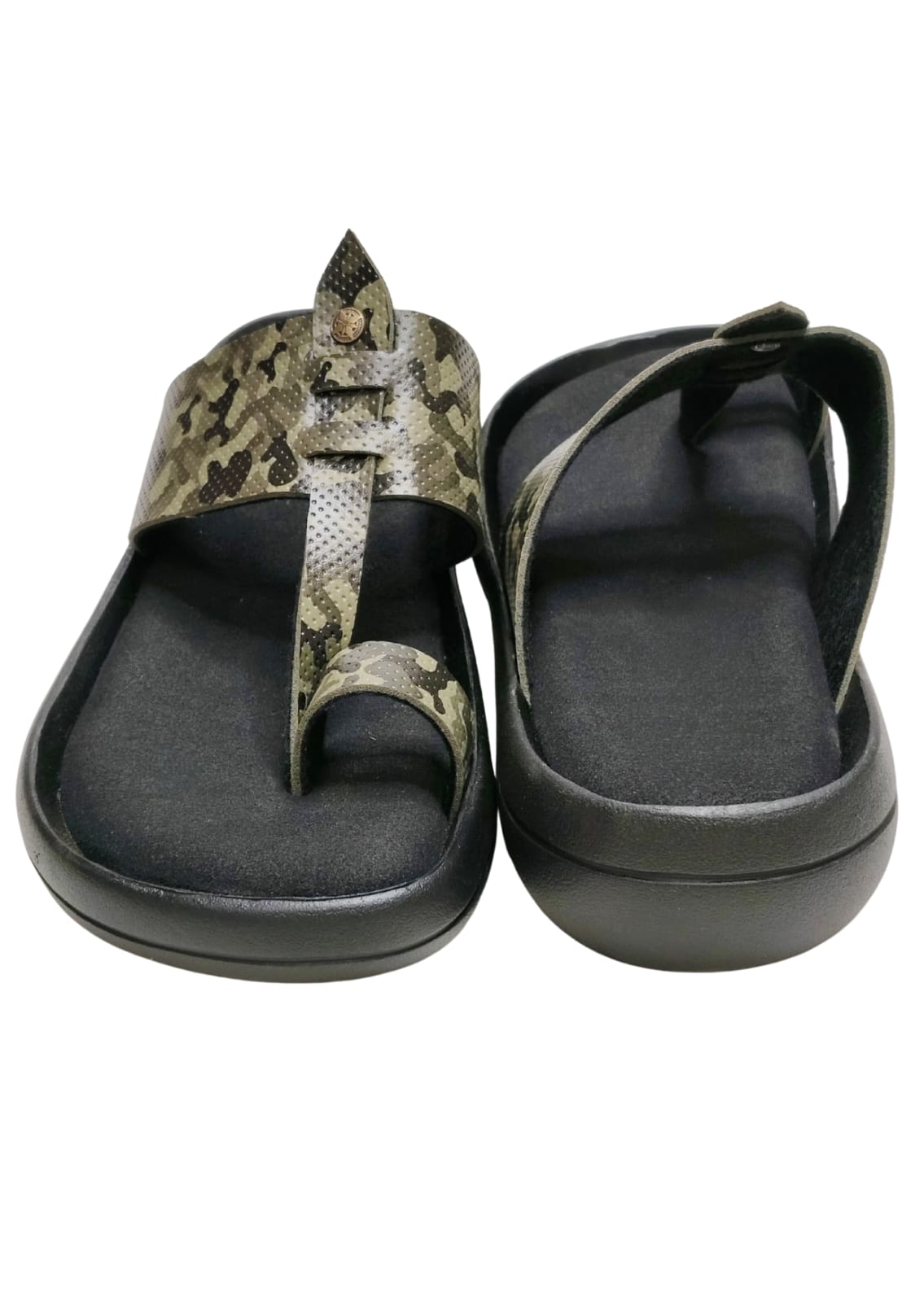 Men Olive Thumb Chappal