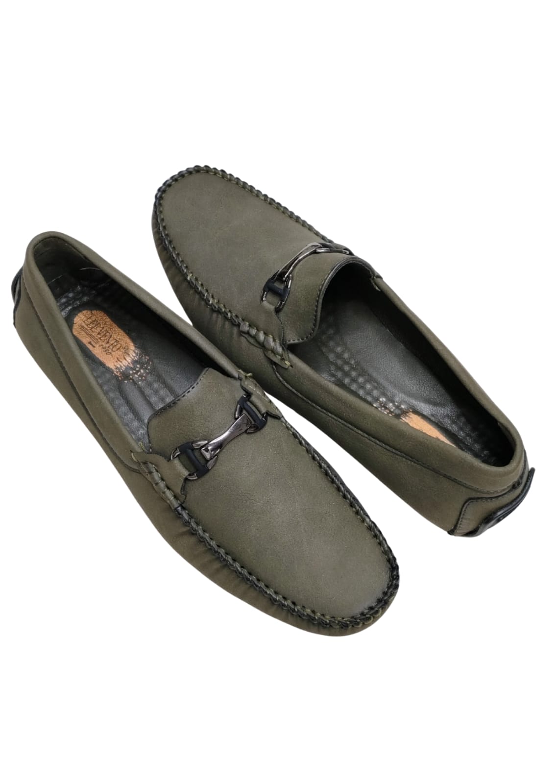 Men Olive Loafers
