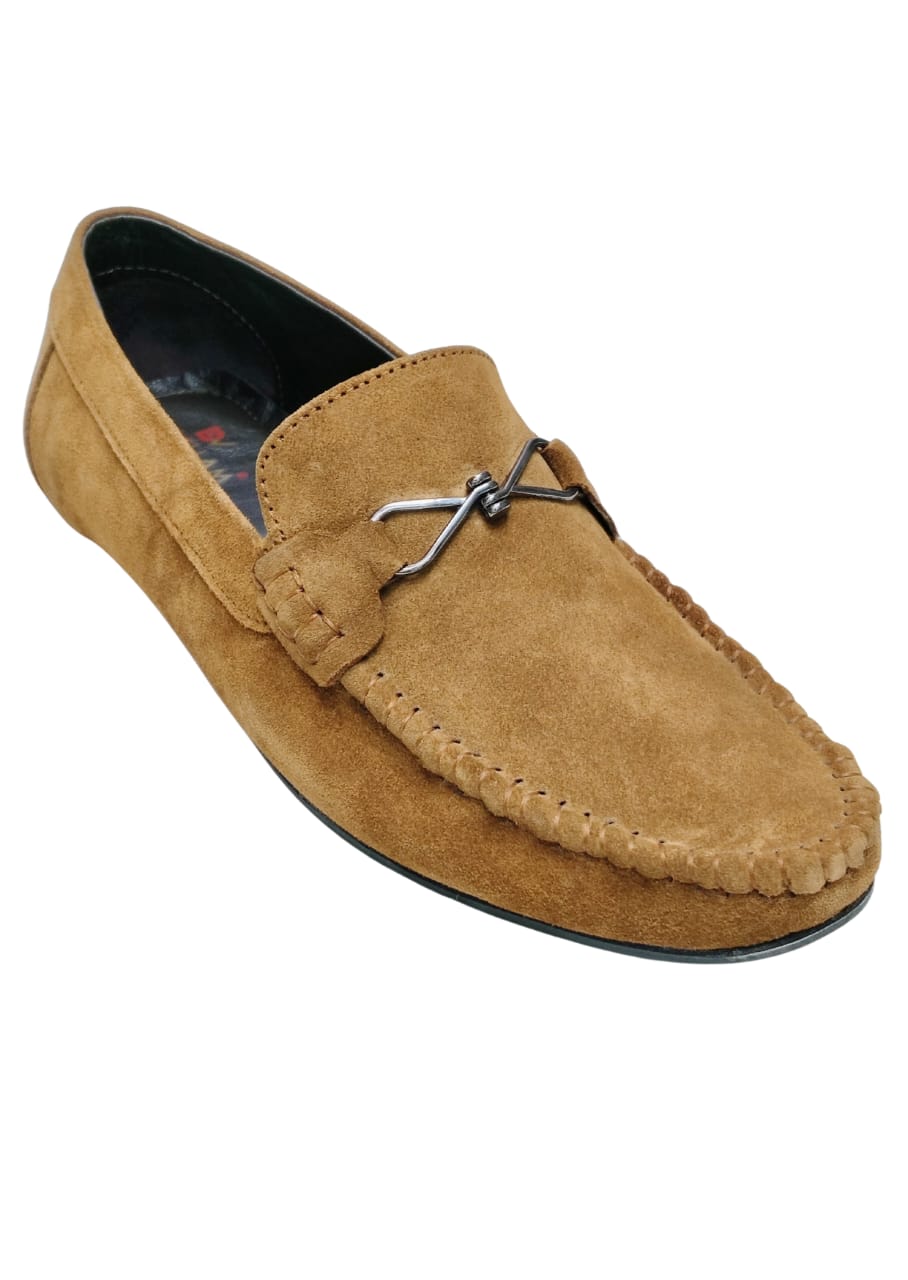 Men Tan Leather Loafers