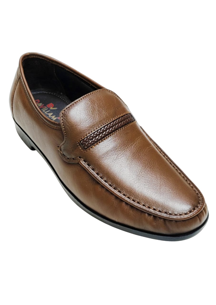 Men Tan Leather Loafers