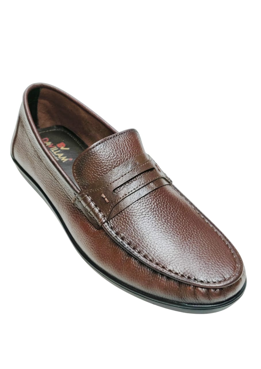 Men Brown Leather Loafers