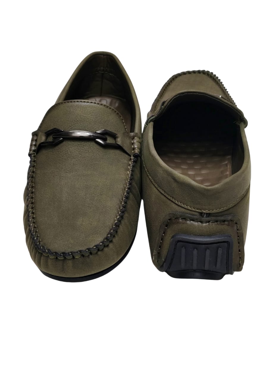 Men Olive Loafers