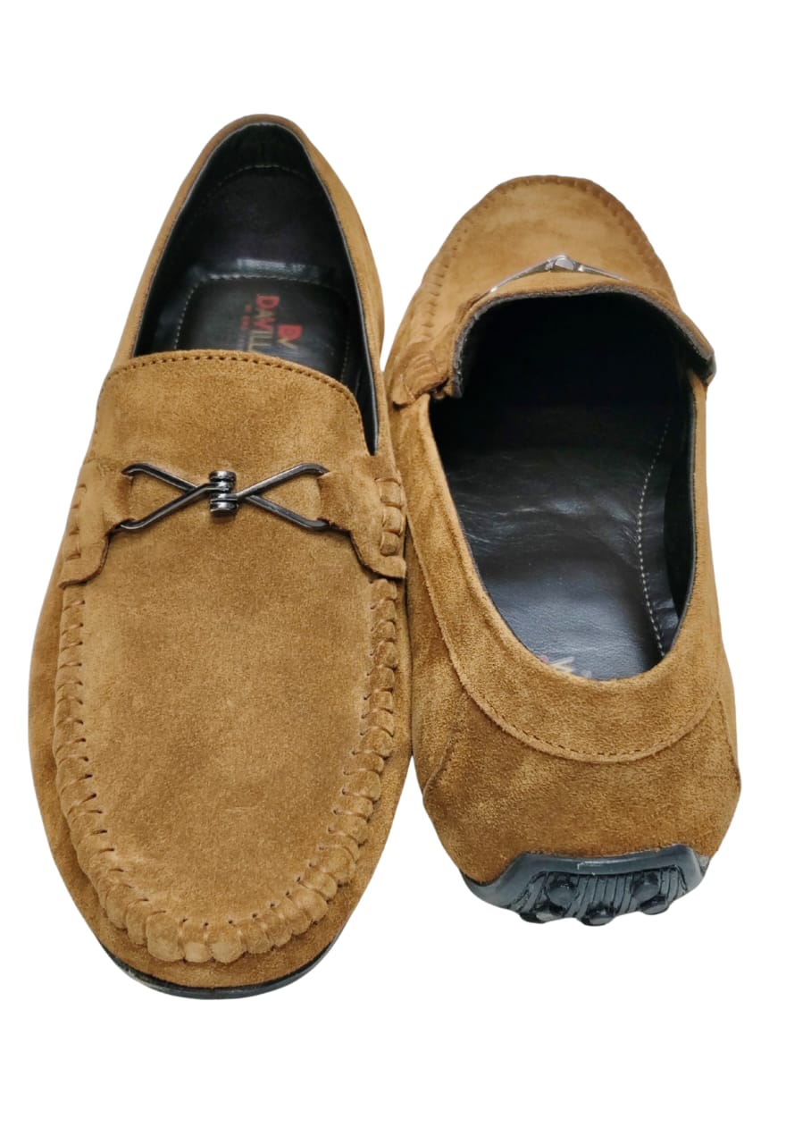 Men Tan Leather Loafers