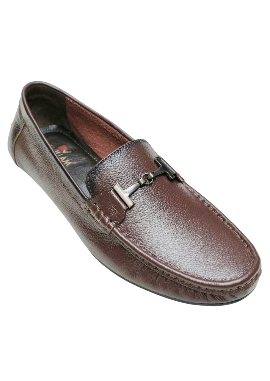 Men Cherry Leather Loafers
