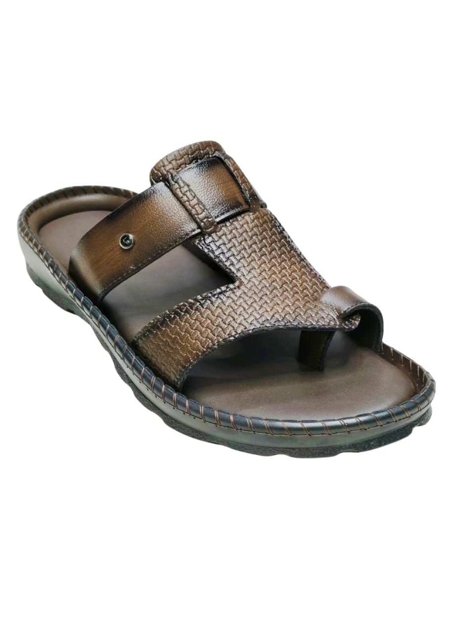 Men Brown Thumb Chappal