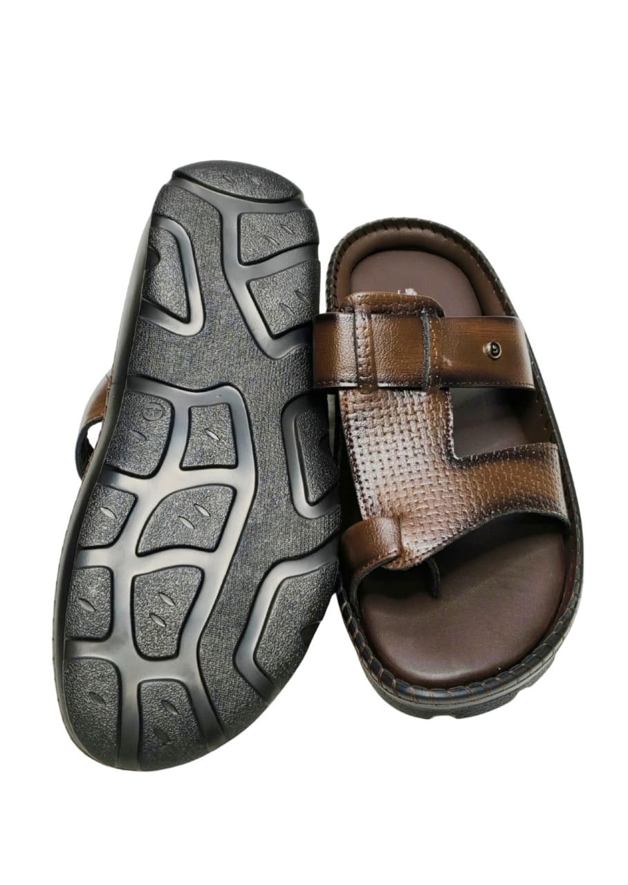 Men Brown Thumb Chappal