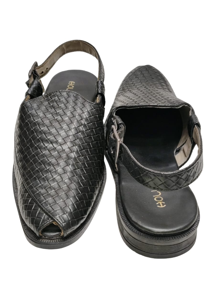 Men Black Peshawari Shoes