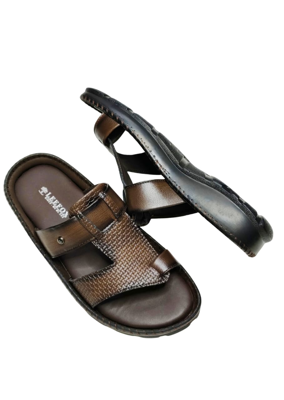 Men Brown Thumb Chappal