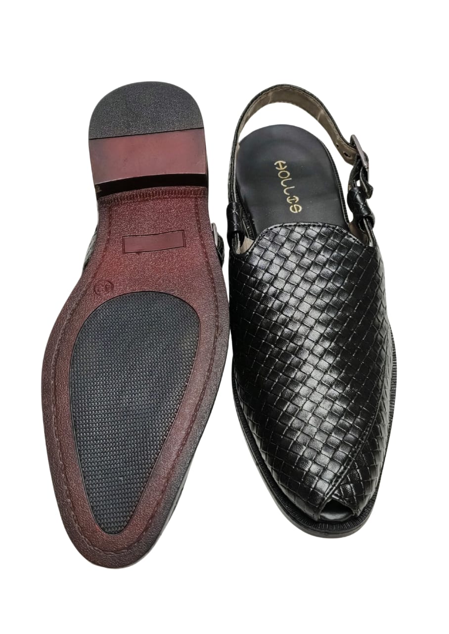 Men Black Peshawari Shoes