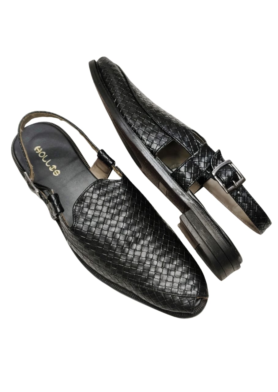Men Black Peshawari Shoes