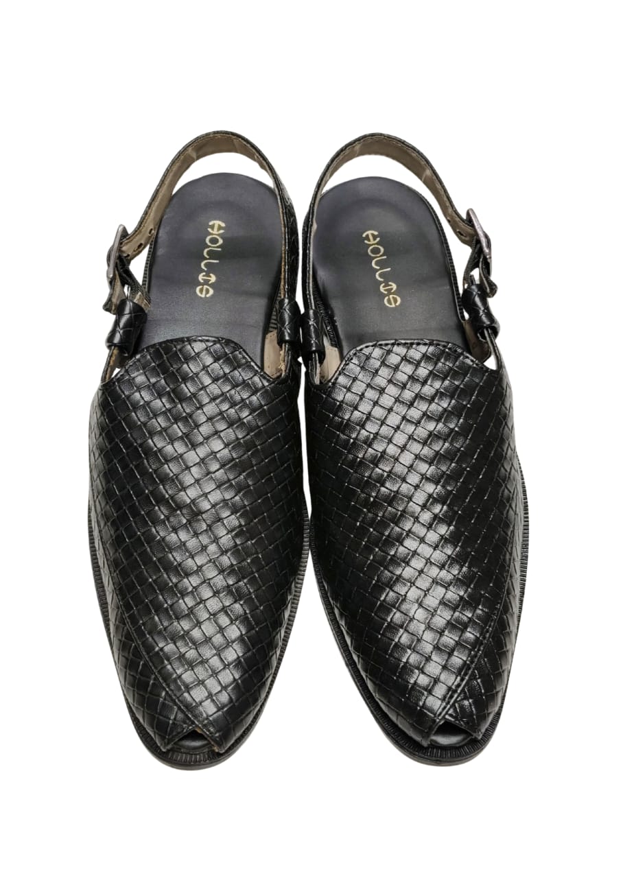 Men Black Peshawari Shoes