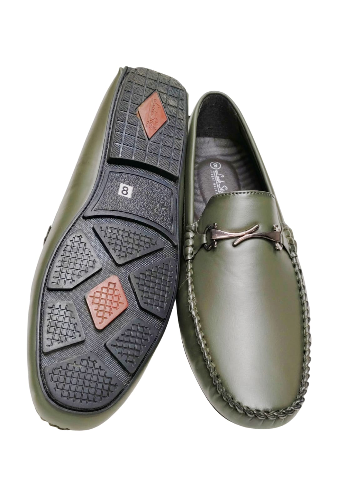 Men Olive Loafers