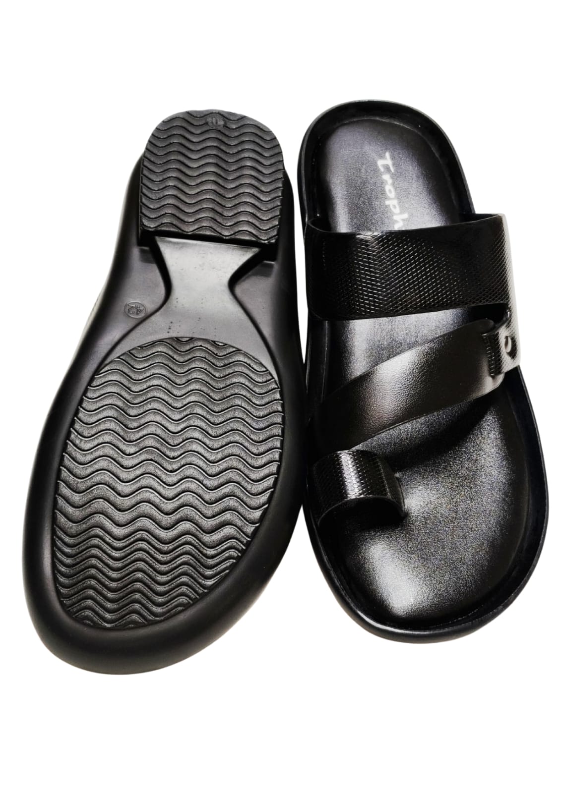 Men Black Thumb Chappal