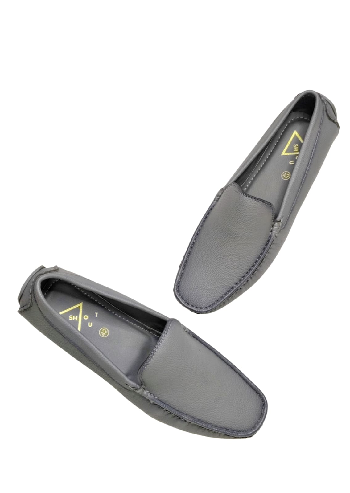 Men Grey Loafers Shoes