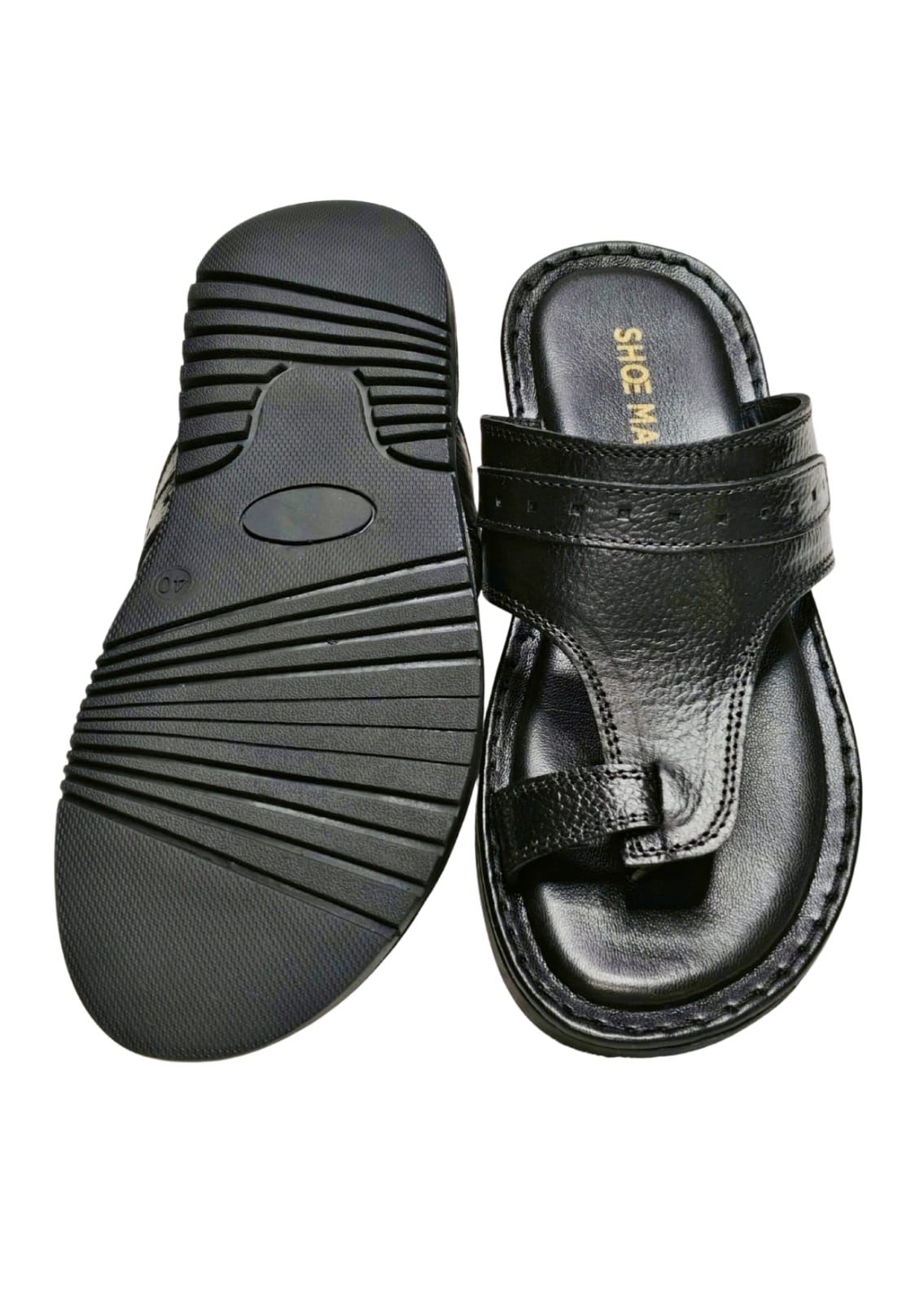 Men Black Thumb Chappal