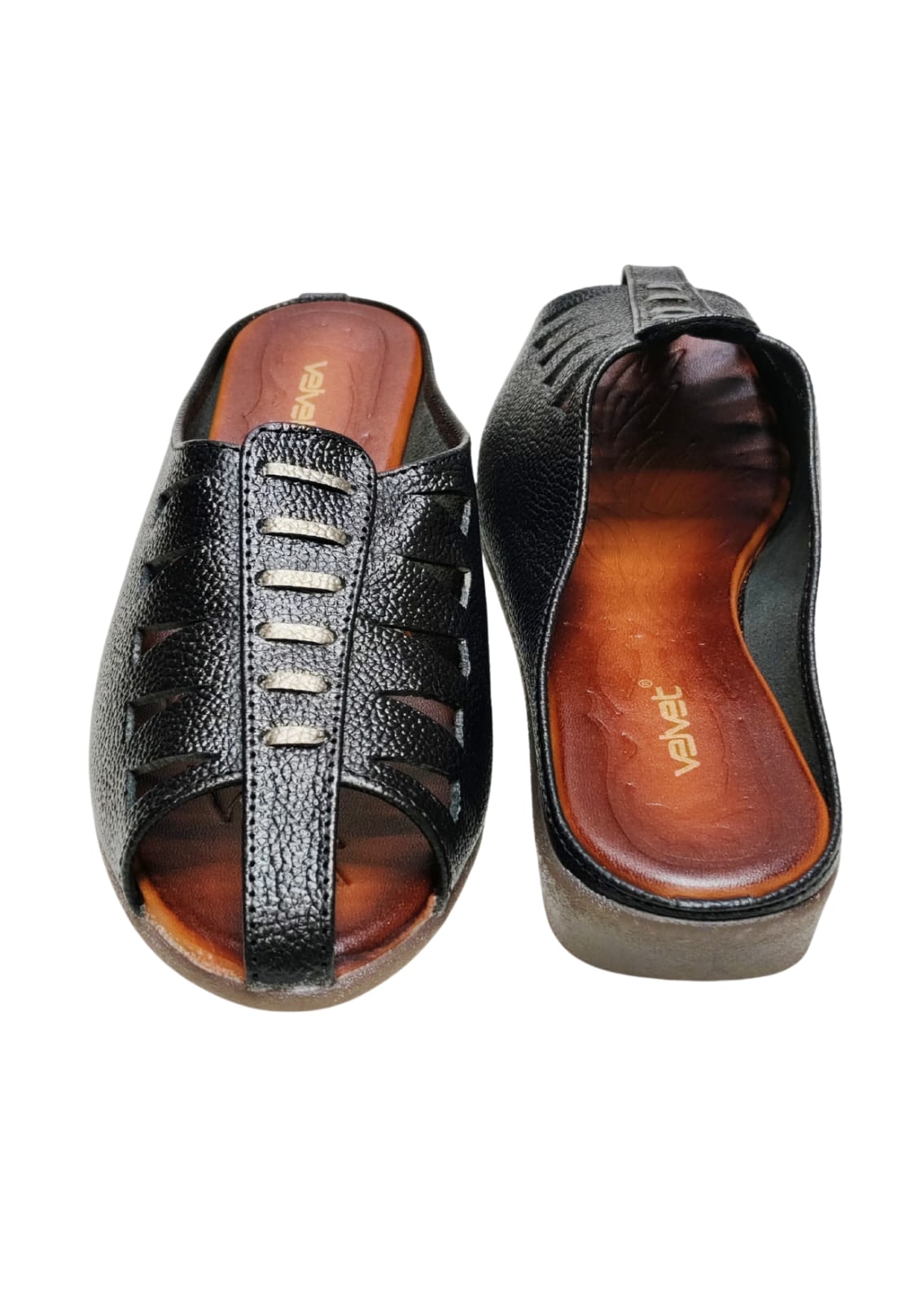 Women Black Leather Balley